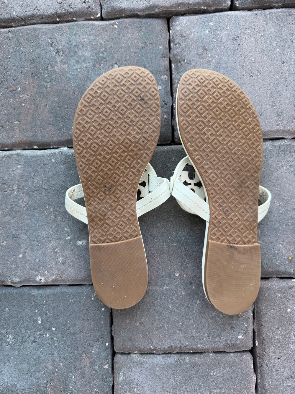 Tory Burch Metal Miller Sandals Cream and Gold - Picture 4 of 5